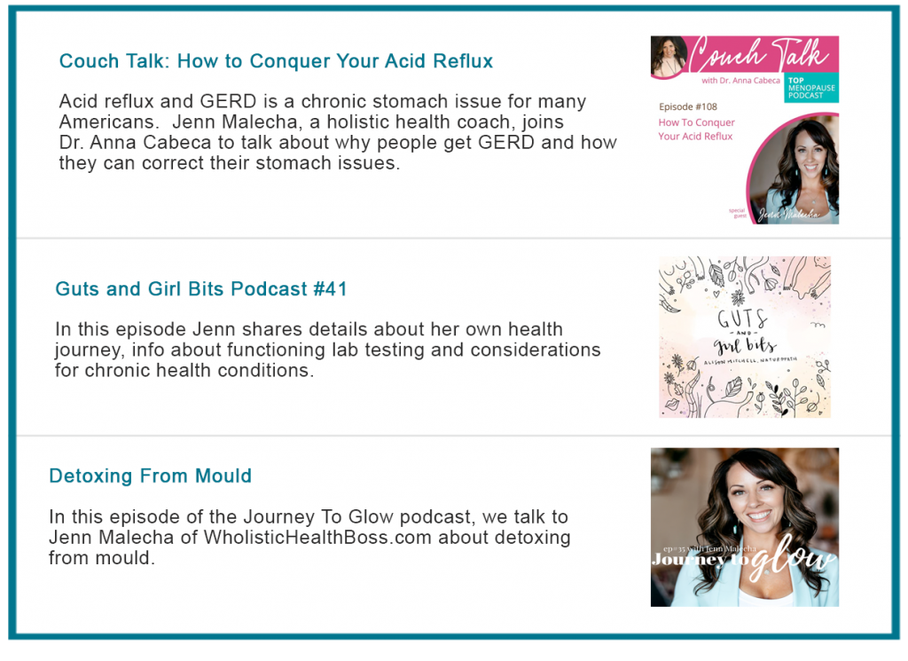 Wholistic Health Boss Podcasts Adrenal Fatigue Leaky gut Thyroid Jenn Malecha